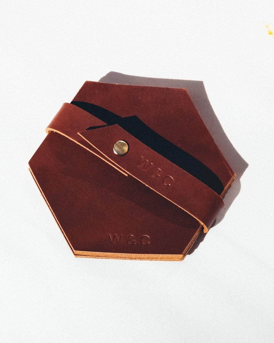 Wood & Co x Farlands Leather Coasters – Set of 4