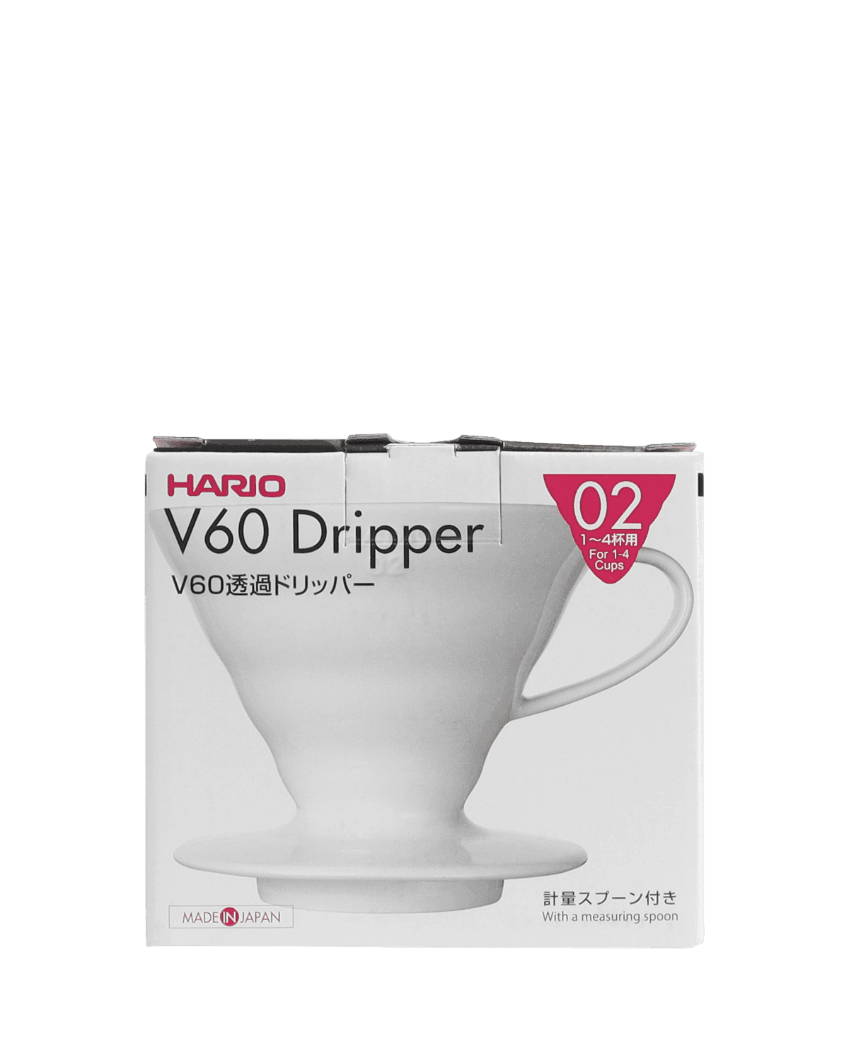 Hario-02 V60 2 Cup Cone (Ceramic) WHITE