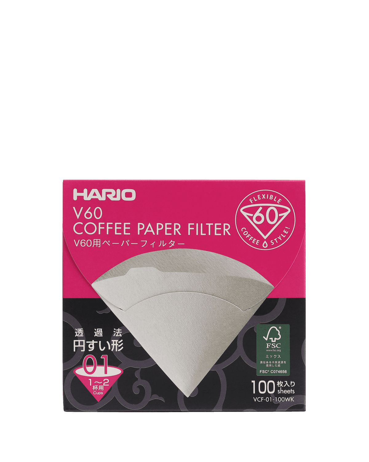 Hario V60 1 Cup White Papers (40PCS)