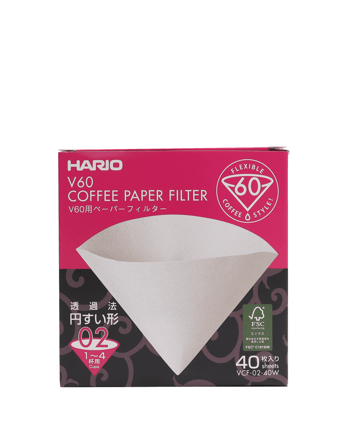 Hario V60 2 Cup White Papers (40PCS)